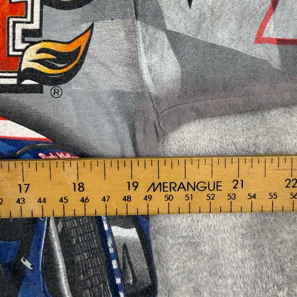 Rusty Wallace Shirt Mens Medium Gray Vtg All Over Print Chase Authentics Racing - Picture 12 of 12